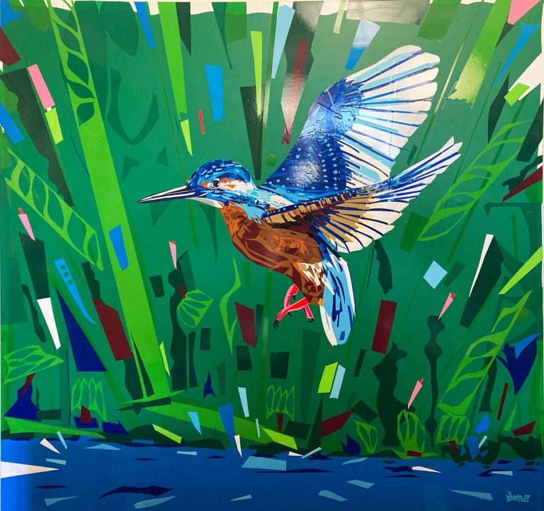"Colibri Bleu" "Colibri Bleu", 100x100 cm, 2024